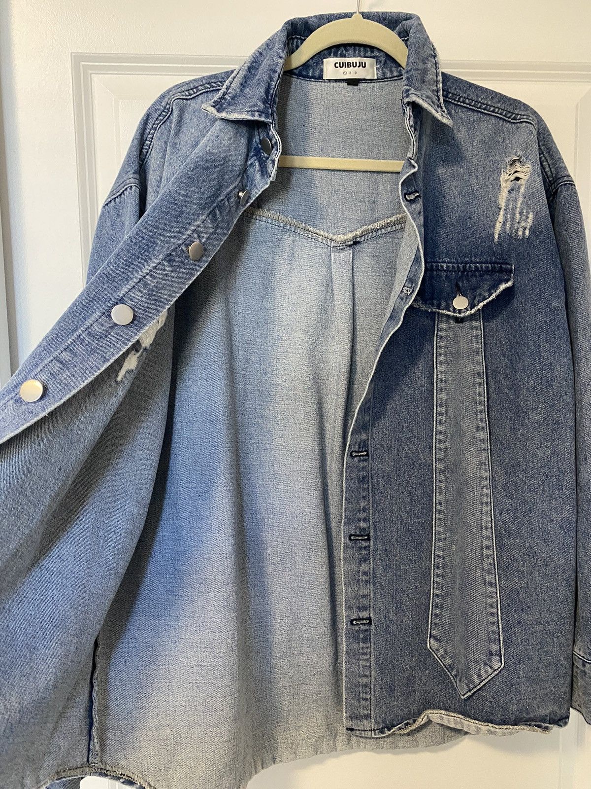 Japanese Brand Japanese Brand Denim Shirt Detachable tie Size US M / EU 48-50 / 2 - 2 Thumbnail