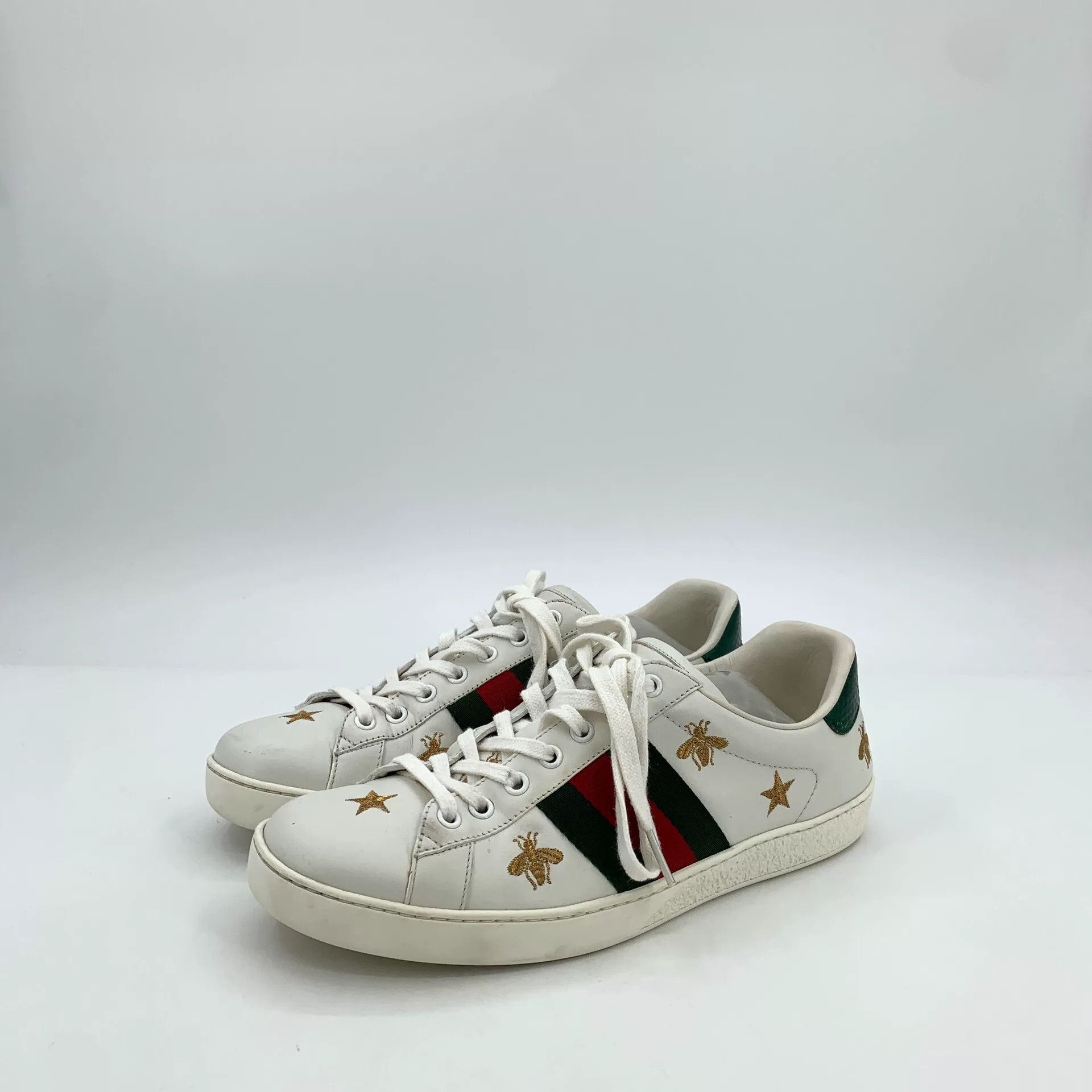 Gucci Gucci Ace White Bee Embroidery Sneakers Size US 8 / EU 41 - 1 Thumbnail