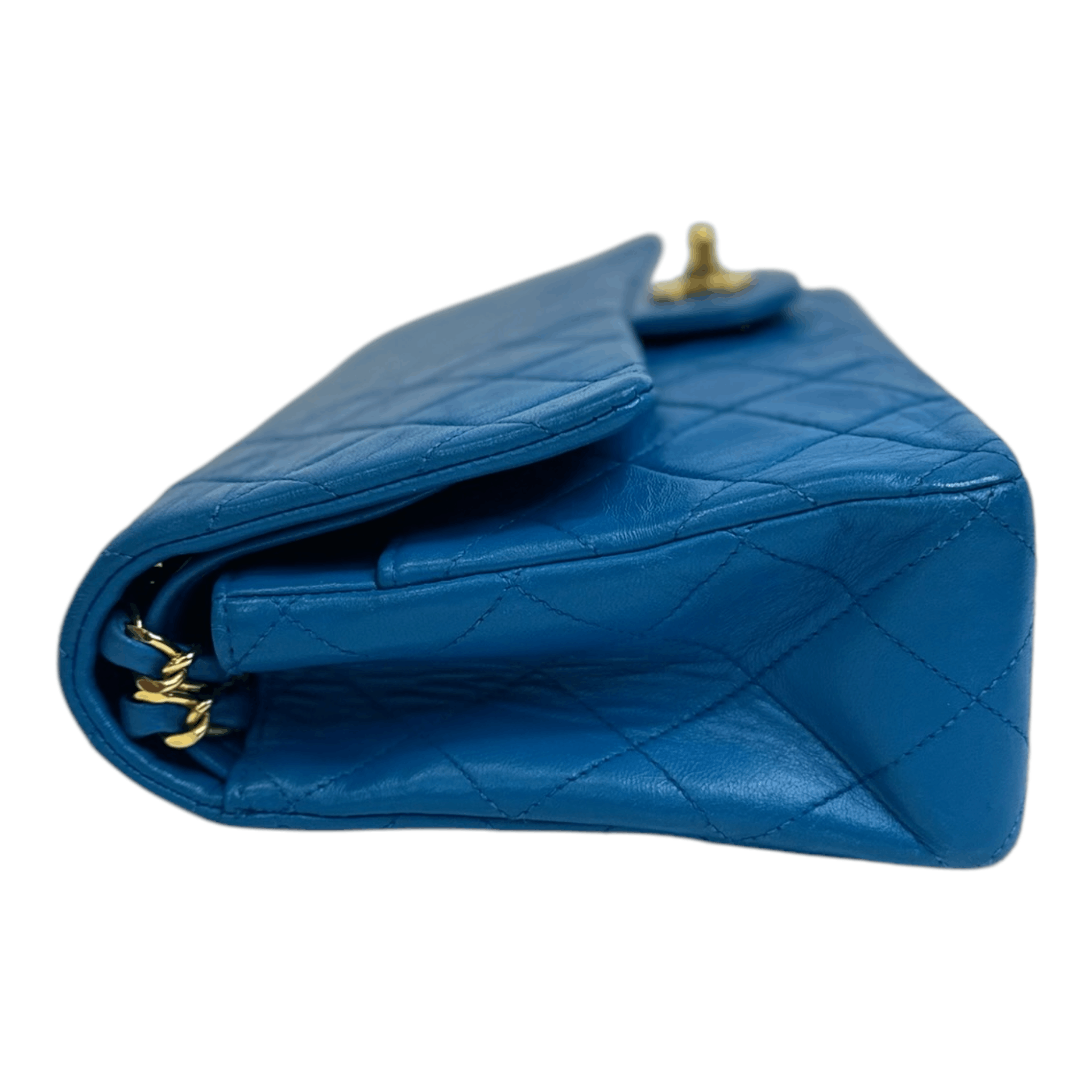 Chanel Chanel Blue Medium Classic Lambskin Double Flap Size ONE SIZE - 5 Thumbnail