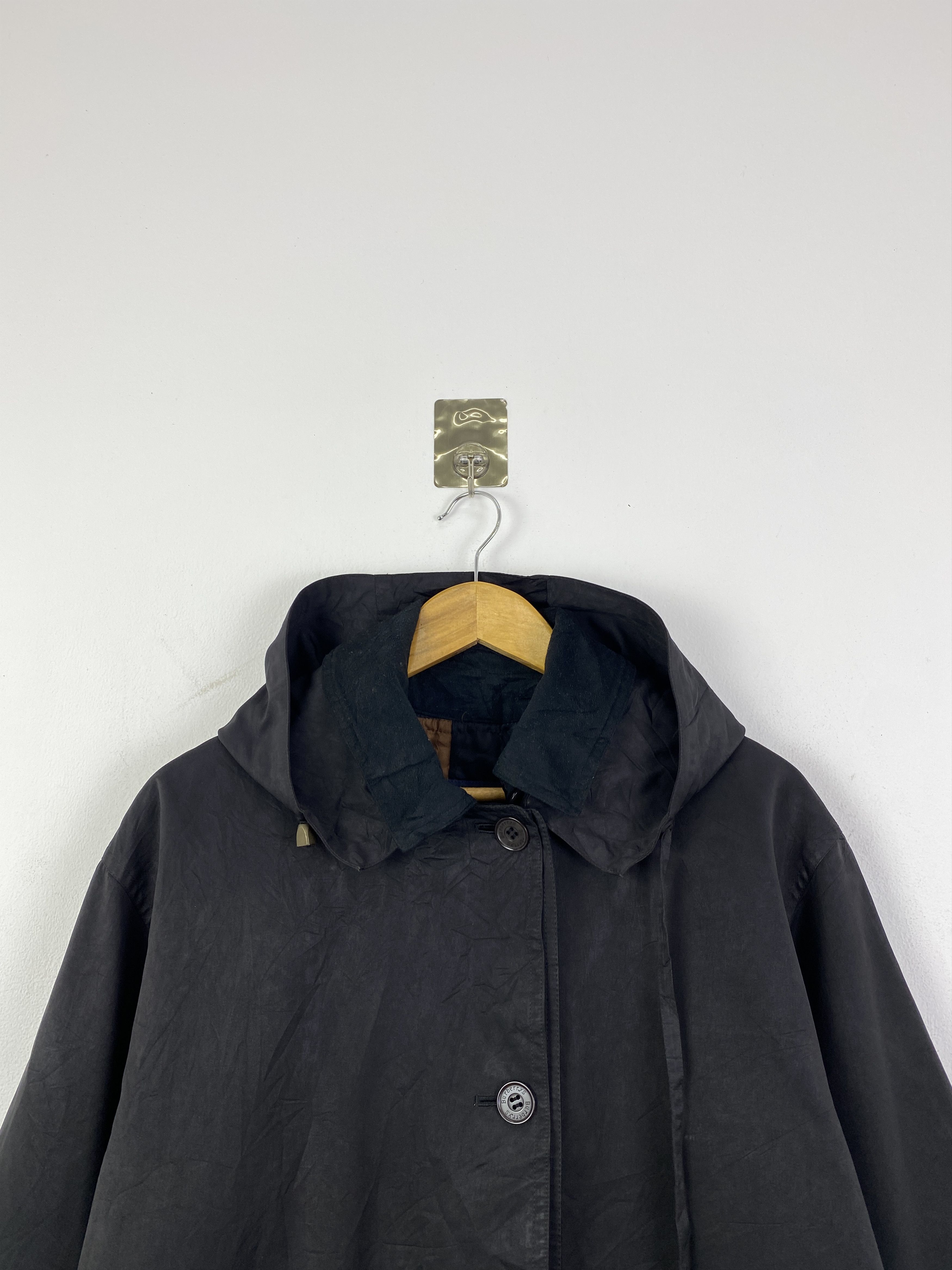 Burberry Vintage 90s Burberrys Hooded Oversized Parka Jacket JA0222 Size US L / EU 52-54 / 3 - 4 Thumbnail