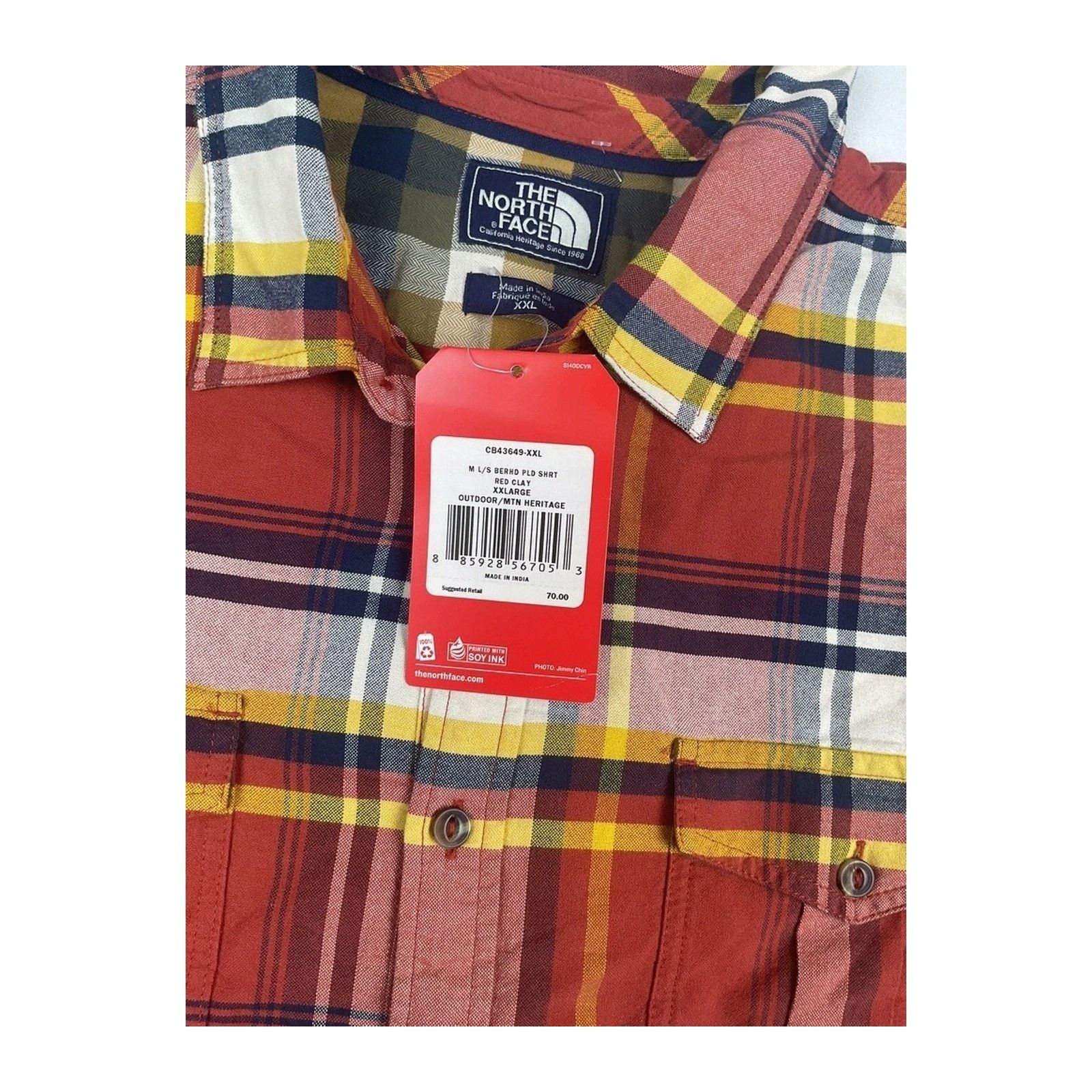 The North Face The North Face NWT Mens Plaid Button Up Shirt NWT Hiking Out Size US XXL / EU 58 / 5 - 3 Thumbnail
