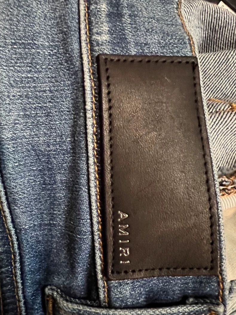 Amiri Amiri side diamond single tear blue jeans Size US 31 - 5 Thumbnail
