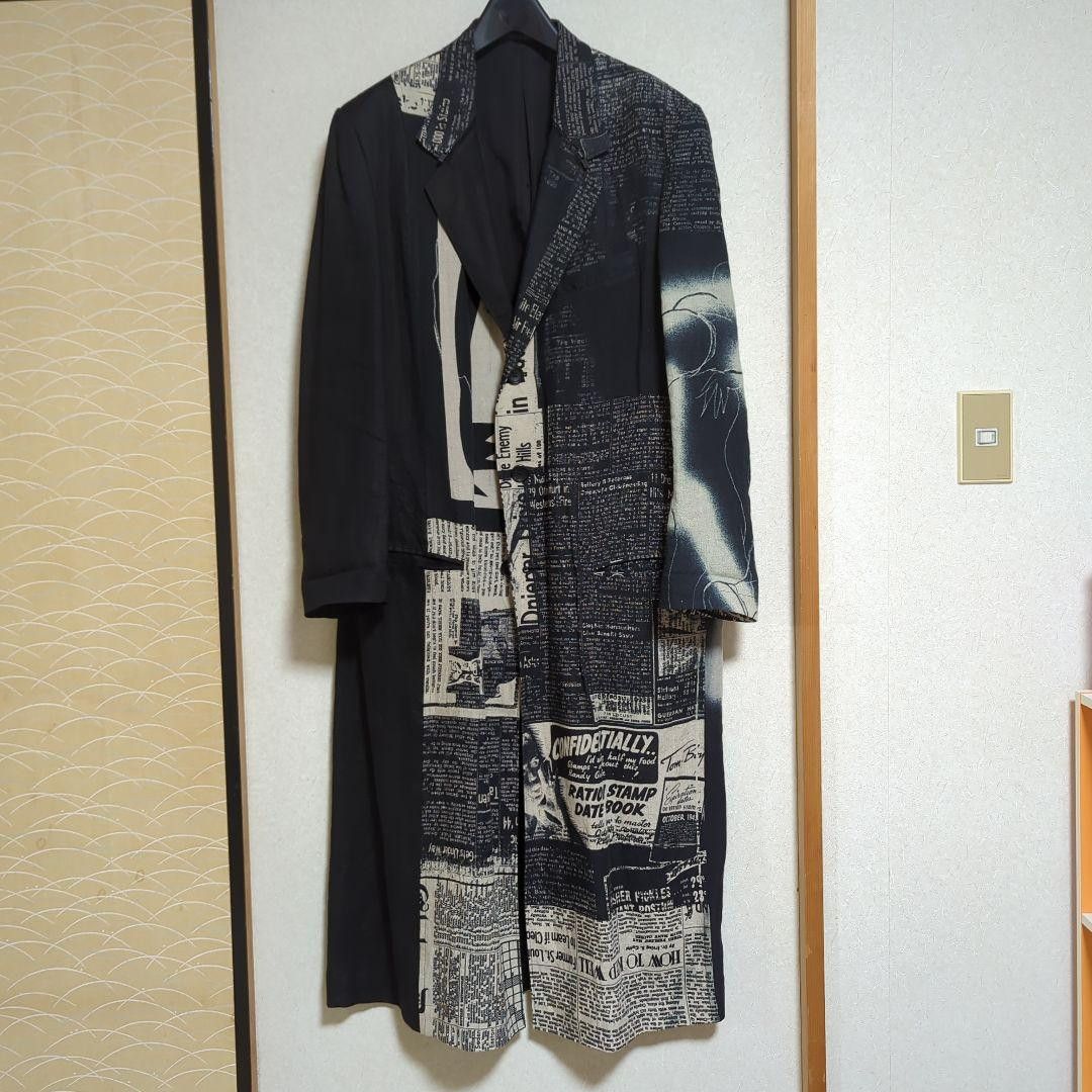 Yohji Yamamoto POUR HOMME 22ss newspaper long coat HG-J13-827 Size US M / EU 48-50 / 2 - 1 Thumbnail