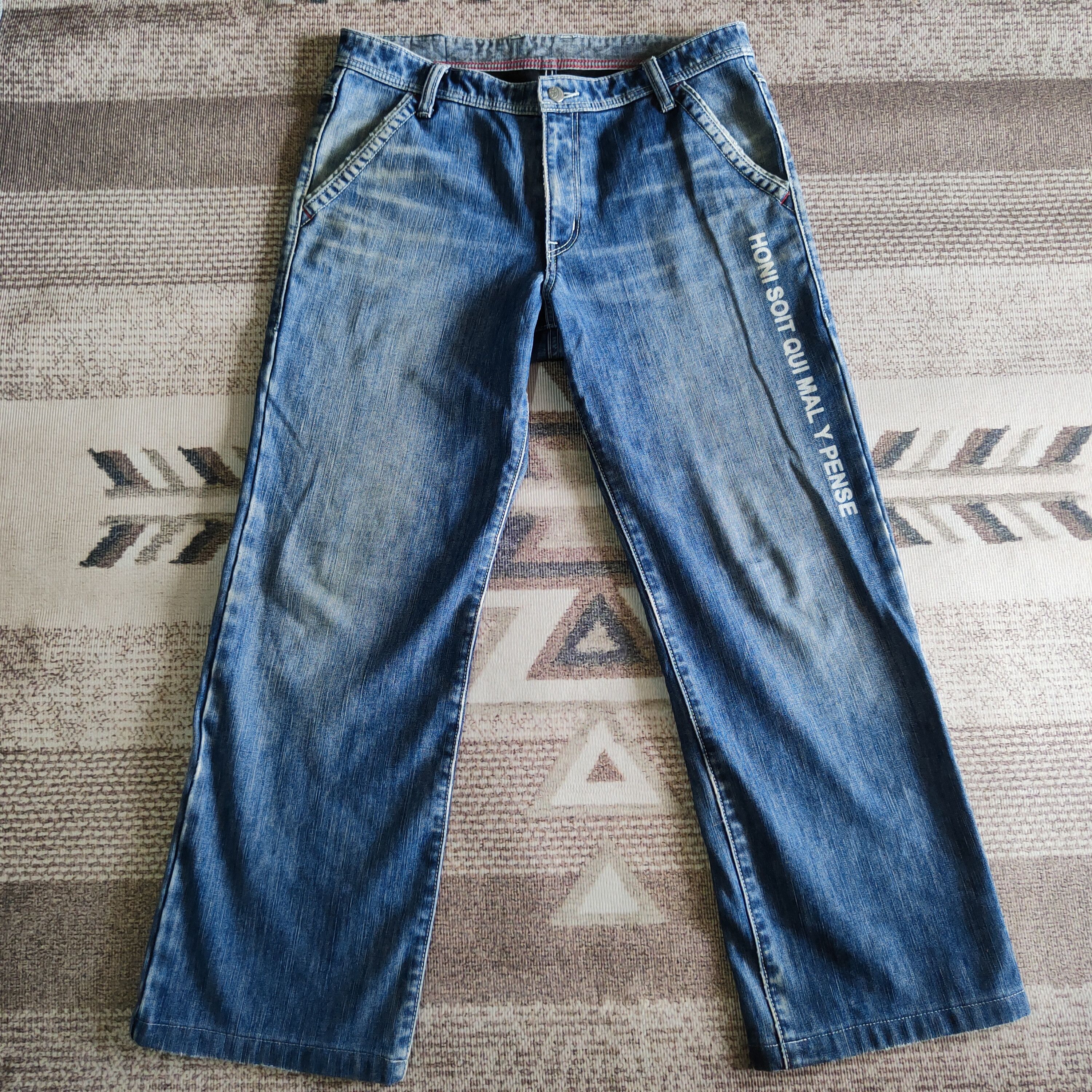 If Six Was Nine × Japanese Brand × Jean Charles De Castelbajac Jean Charles De Castelbajac Distressed Vintage 90s Jeans Size US 34 / EU 50 - 6 Thumbnail