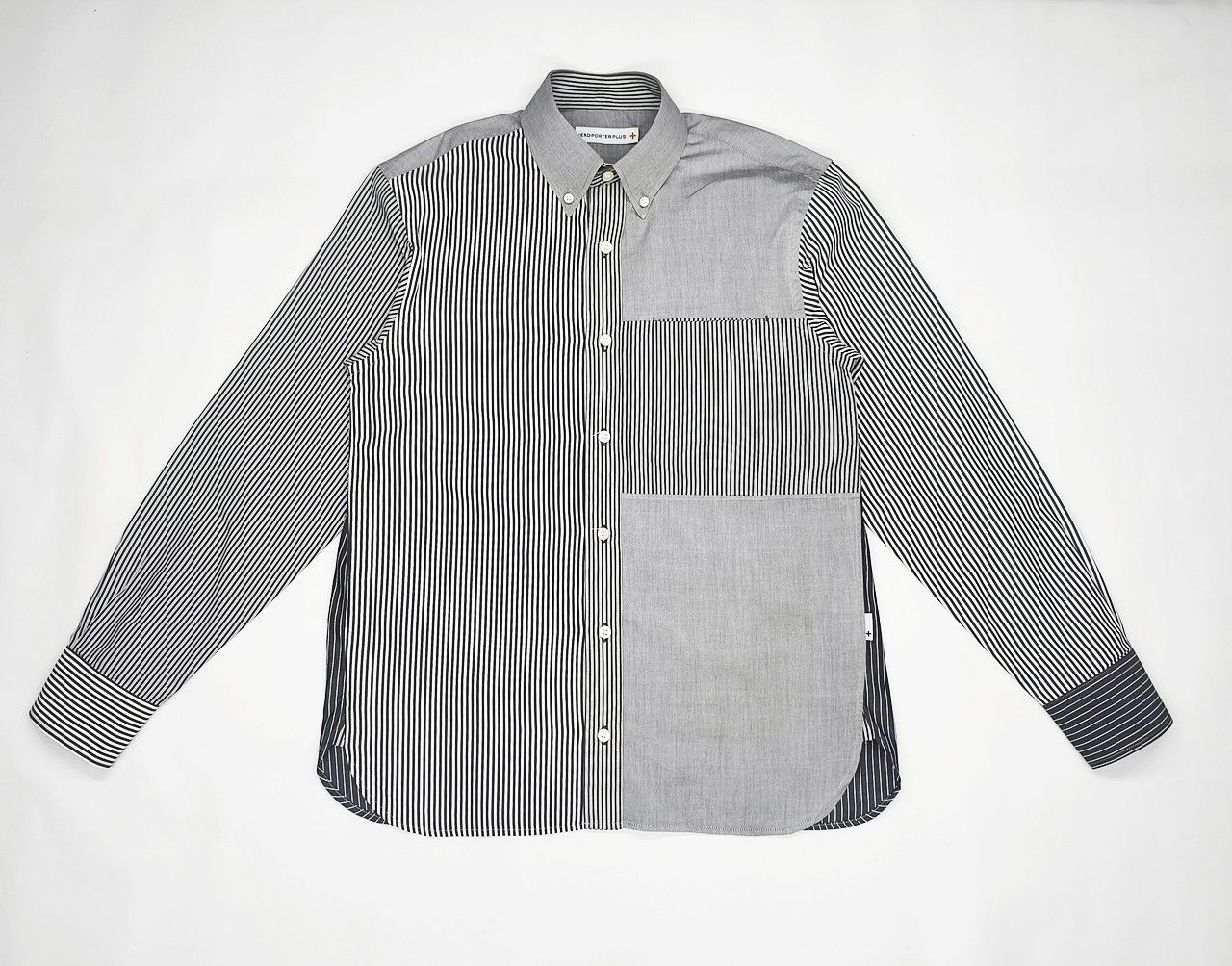 Head Porter HEAD PORTER PLUS asymmetrical stripe long sleeve shirt Size US M / EU 48-50 / 2 - 2 Thumbnail