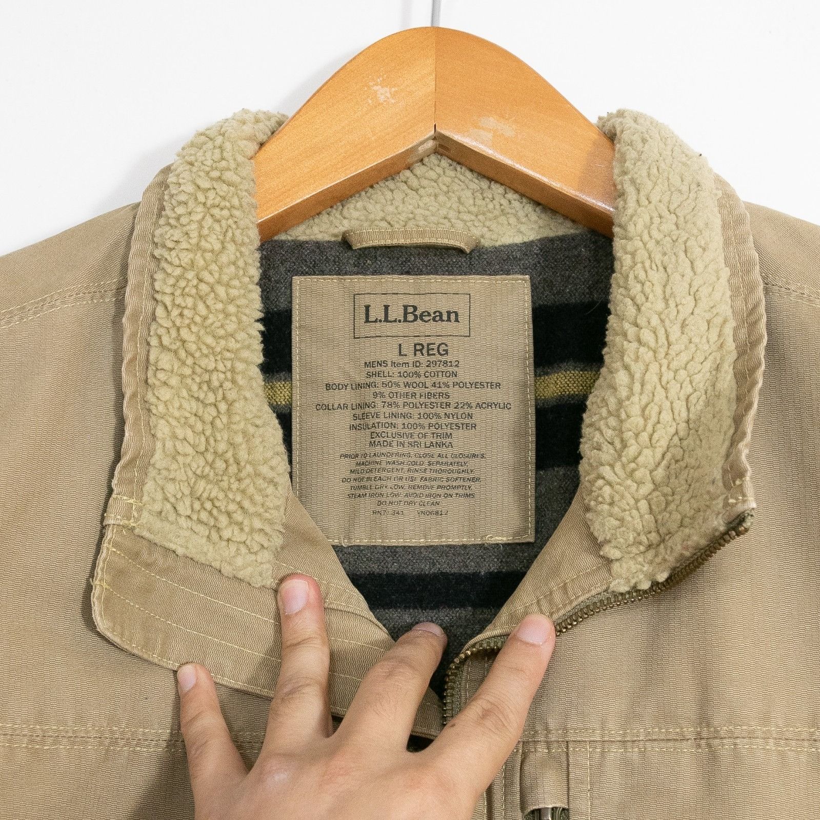 L.L. Bean LL Bean Pine Ridge Canvas Jacket Mens Large - Blanket Lined Size US L / EU 52-54 / 3 - 8 Thumbnail