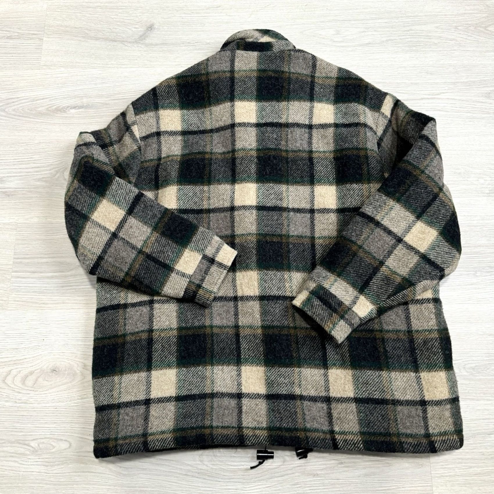 Vintage VINTAGE Woolrich Men's Jacket Shacket Plaid Sherpa L Tan Green Button Up 90s Wool Outer Shell Mid-Length 90s Theme Green Mens Jacket Sherpa Lined Size US L / EU 52-54 / 3 - 6 Thumbnail