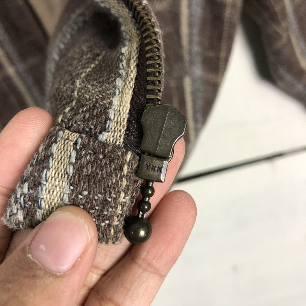 Japanese Brand 🔥VINTAGE CHORE JACKET WOOL ZIPPER VERRINE TARTAN DESIGN Size US L / EU 52-54 / 3 - 19 Thumbnail