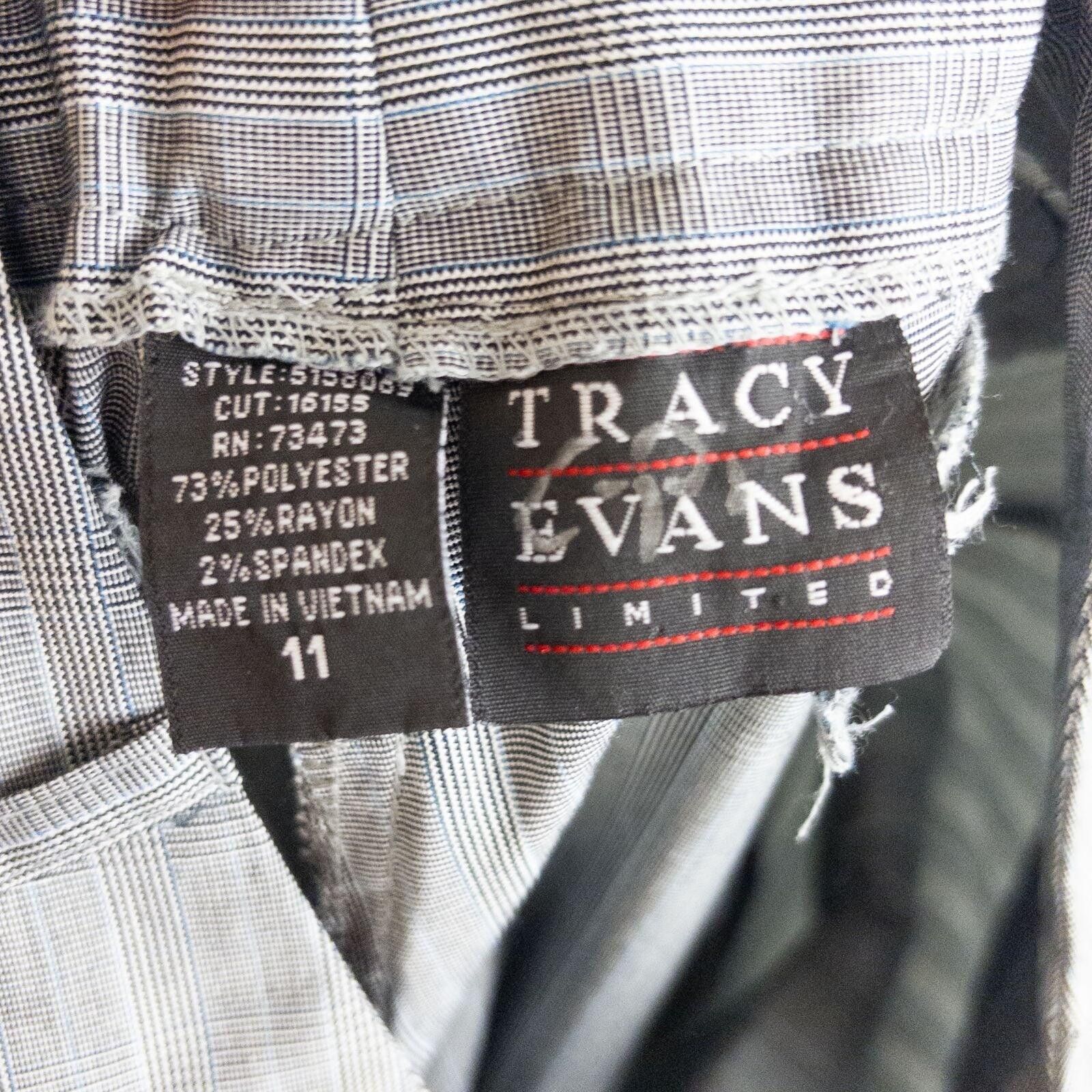 Other Tracy Evans Vintage Black Plaid Check Pants Womens 11 Large Size 36" / US 14 / IT 50 - 10 Thumbnail