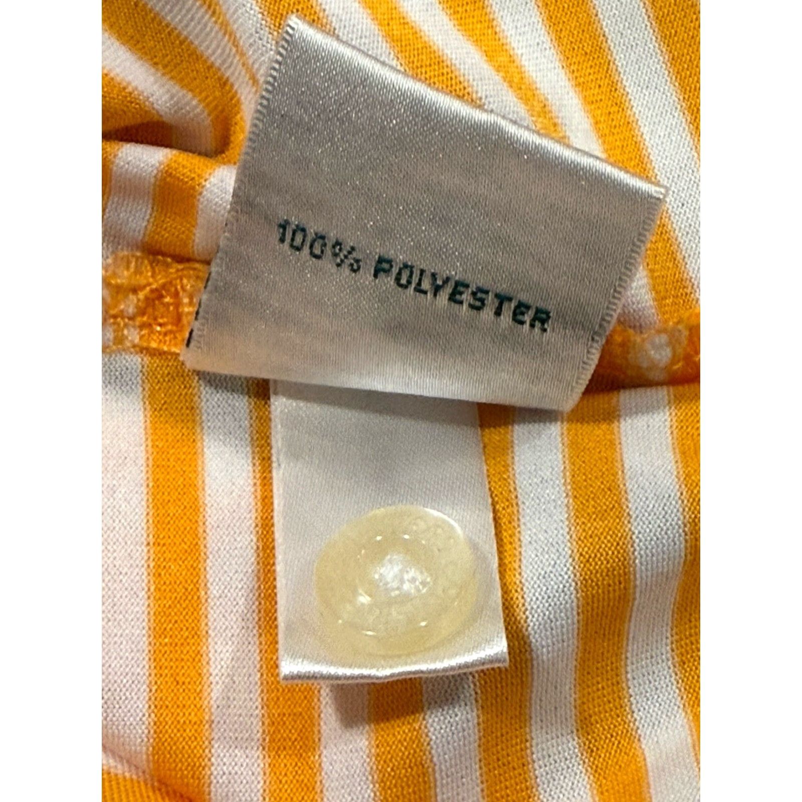 Vintage VINTAGE not used; original is not vintage. Create title: Masters Tech Augusta National Golf Polo Shirt Men L Orange Striped Performance Shirt Size US L / EU 52-54 / 3 - 6 Thumbnail