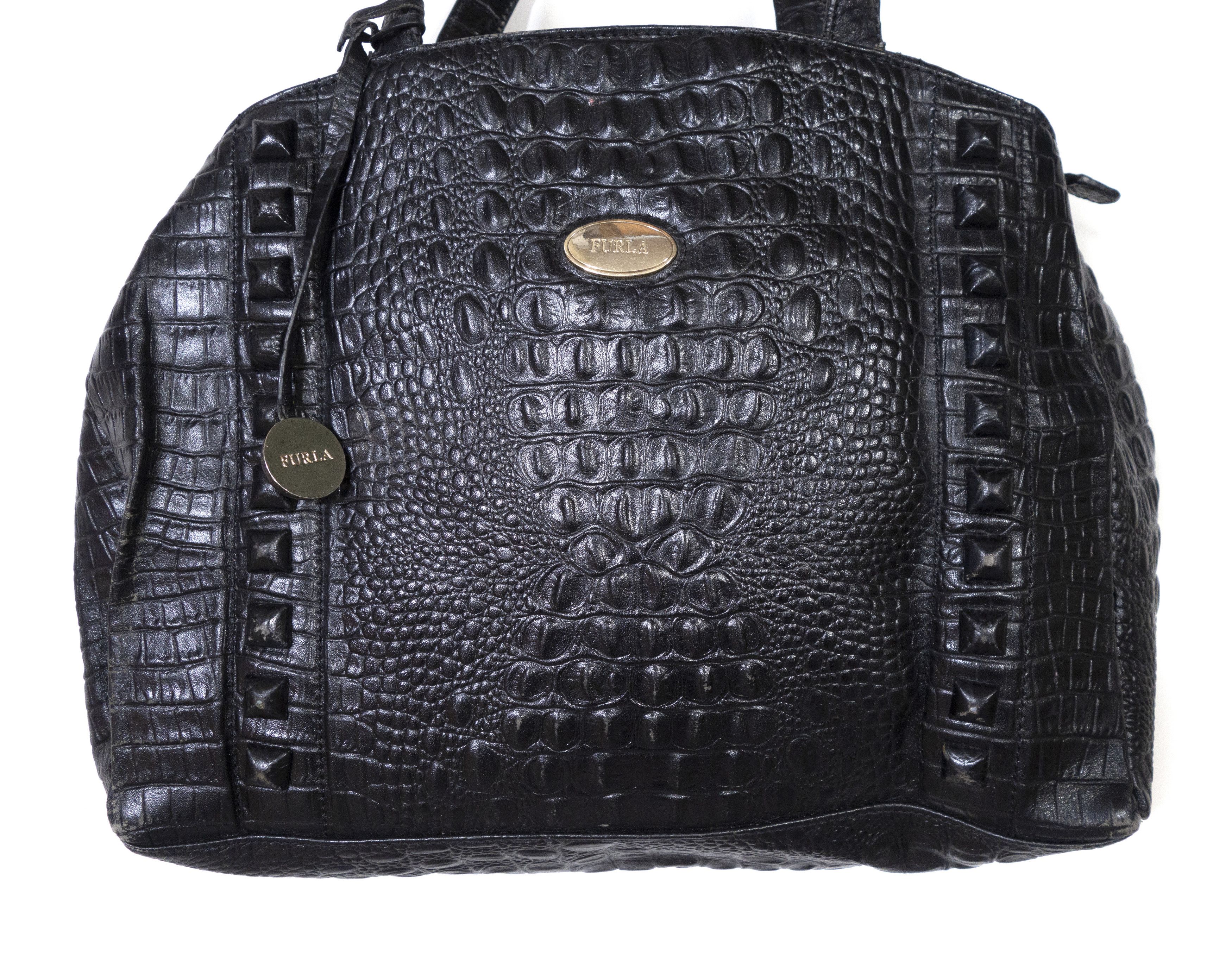Furla 90S "Crocodile" Leather Bag Vintage Size ONE SIZE - 2 Thumbnail