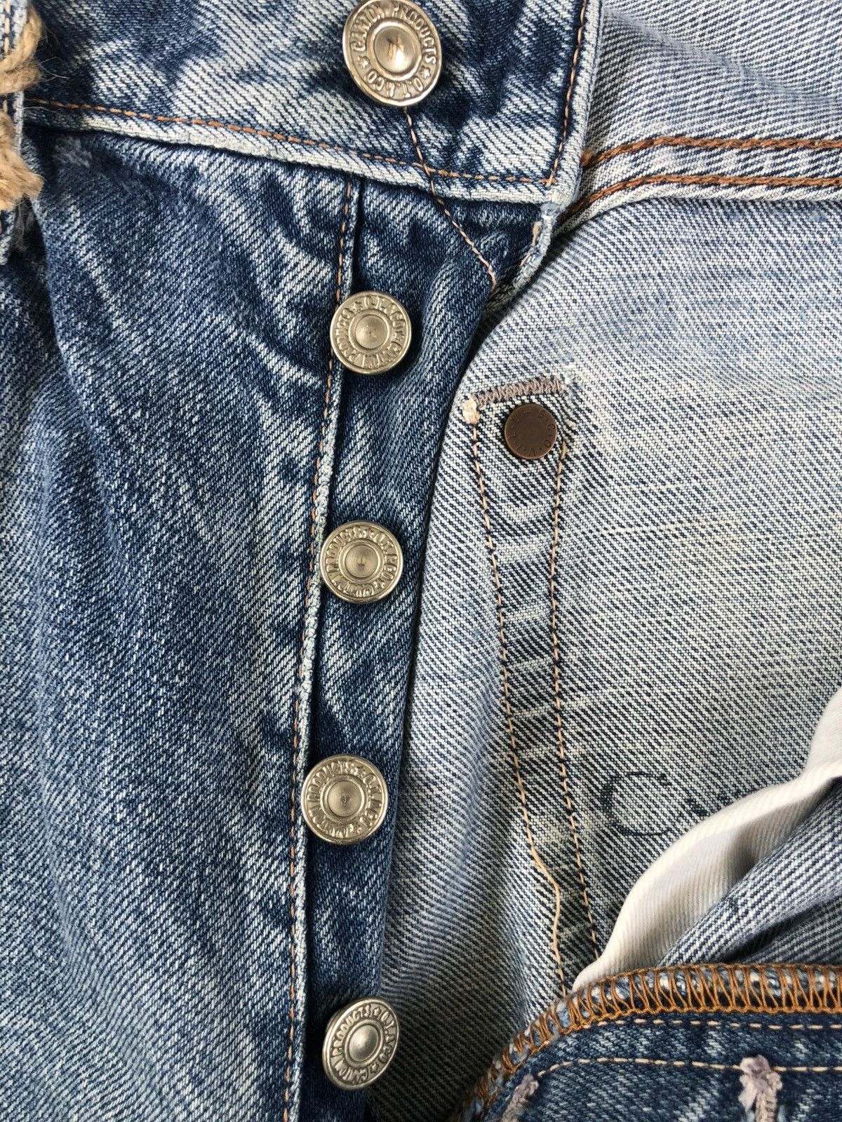 Japanese Brand Canton Distressed Jeans Selvedge Denim Size US 30 / EU 46 - 20 Thumbnail