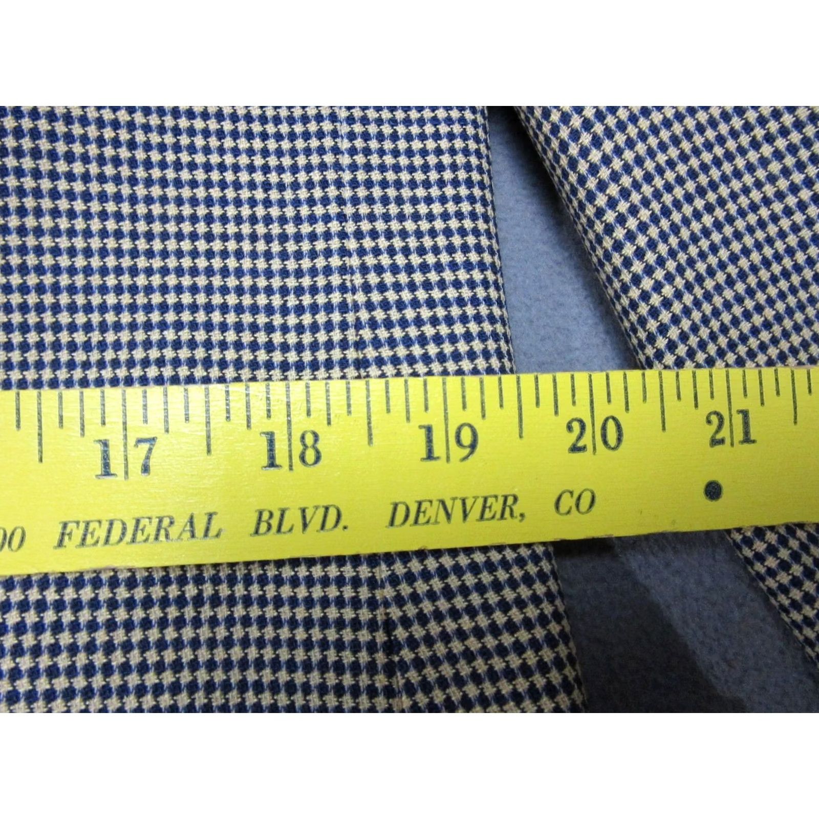 Ermenegildo Zegna Ermenegildo Zegna Sport Coat Blazer Mens 50 Beige Blue Micro Check Silk Wool Size 50R - 2 Thumbnail
