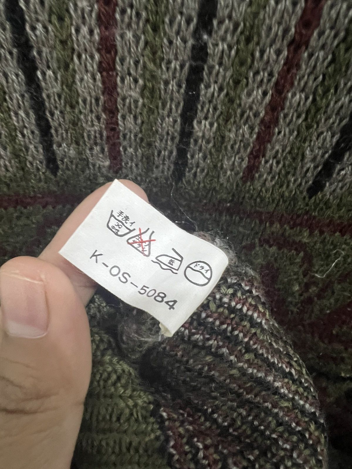 Japanese Brand GRIFFIN Fair Isle Knit Sweater Green Red Nordic Geometric Size US M / EU 48-50 / 2 - 9 Thumbnail