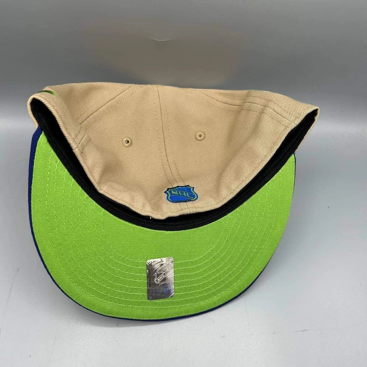 New Era Hartford Whalers Hat Men 7 1/8 Brown Blue NHL Fitted Cap New Size ONE SIZE - 4 Thumbnail