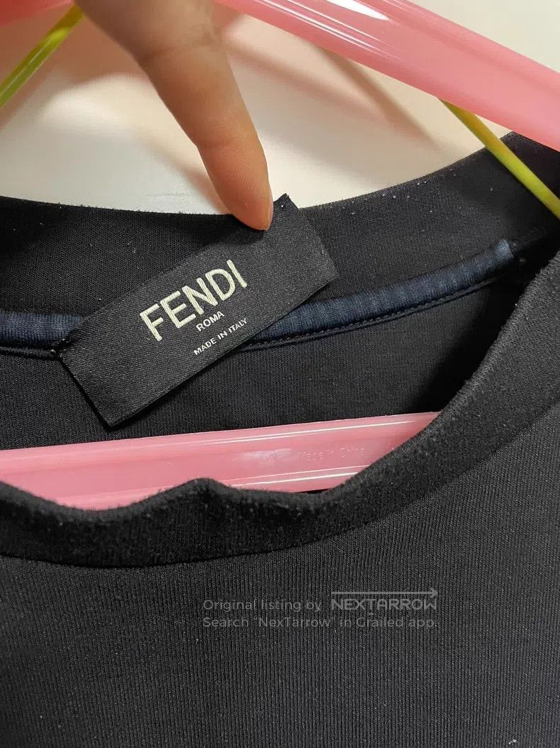 Fendi Fendi Black Net Hoodie Size L / US 10 / IT 46 - 2 Thumbnail