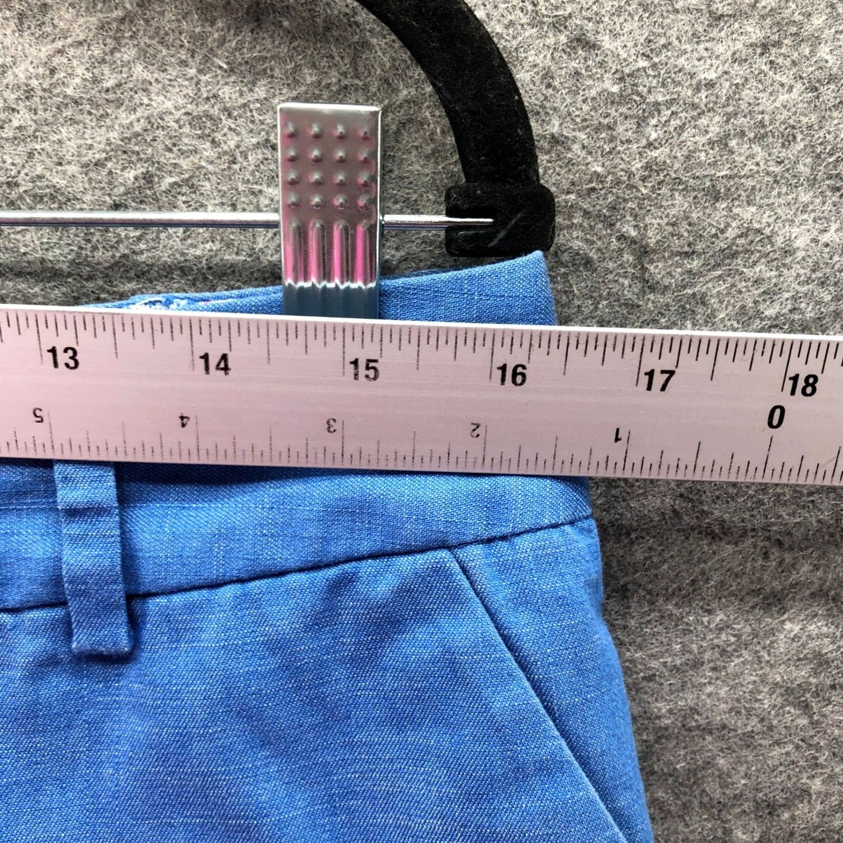 Vintage Sportsgirl Low Rise Chino Shorts Womens 10 Blue Cuffed Stretch Chino Pants Shorts Casual Womens 10 Blue Size 32" / US 10 / IT 46 - 5 Thumbnail
