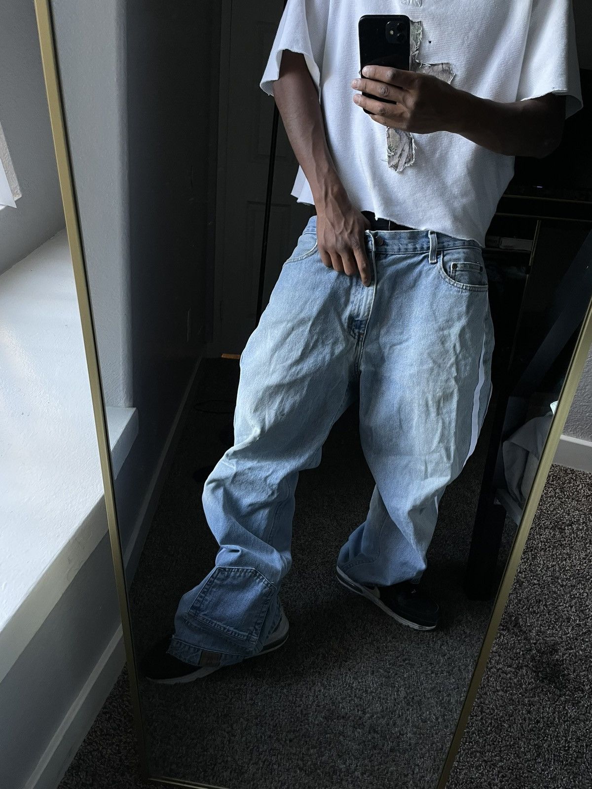 Levi's Famous Kustom made “striped jeans” by millionapparels Size US 34 / EU 50 - 3 Thumbnail