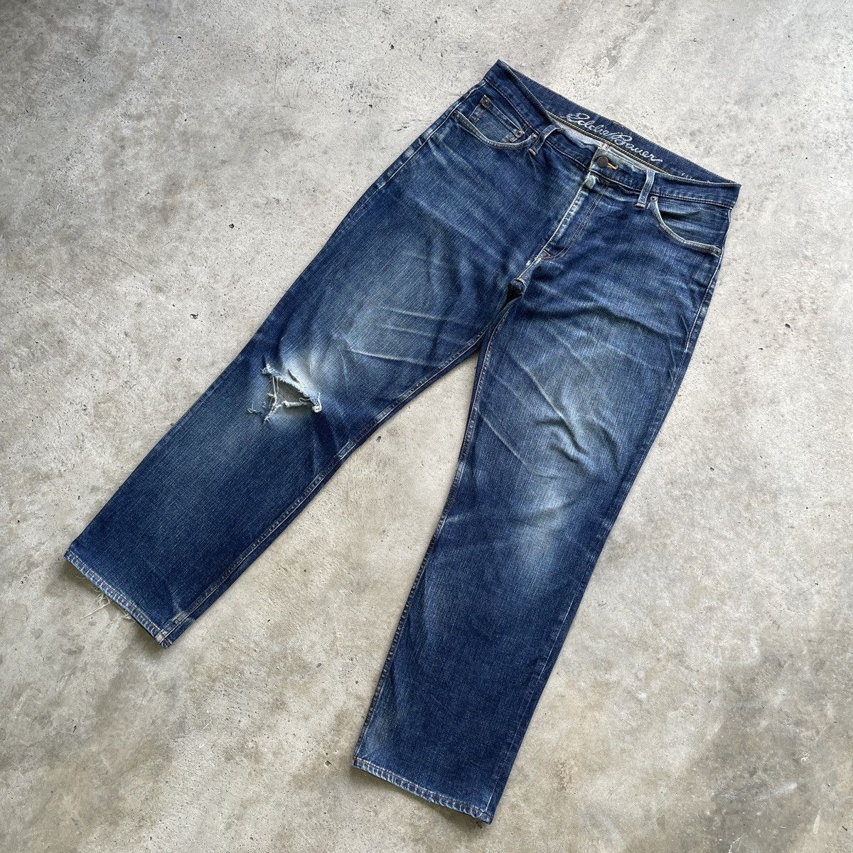 Eddie Bauer W34💥 Eddie Bauer Distressed Faded Jeans Pants Denim Size US 34 / EU 50 - 2 Thumbnail