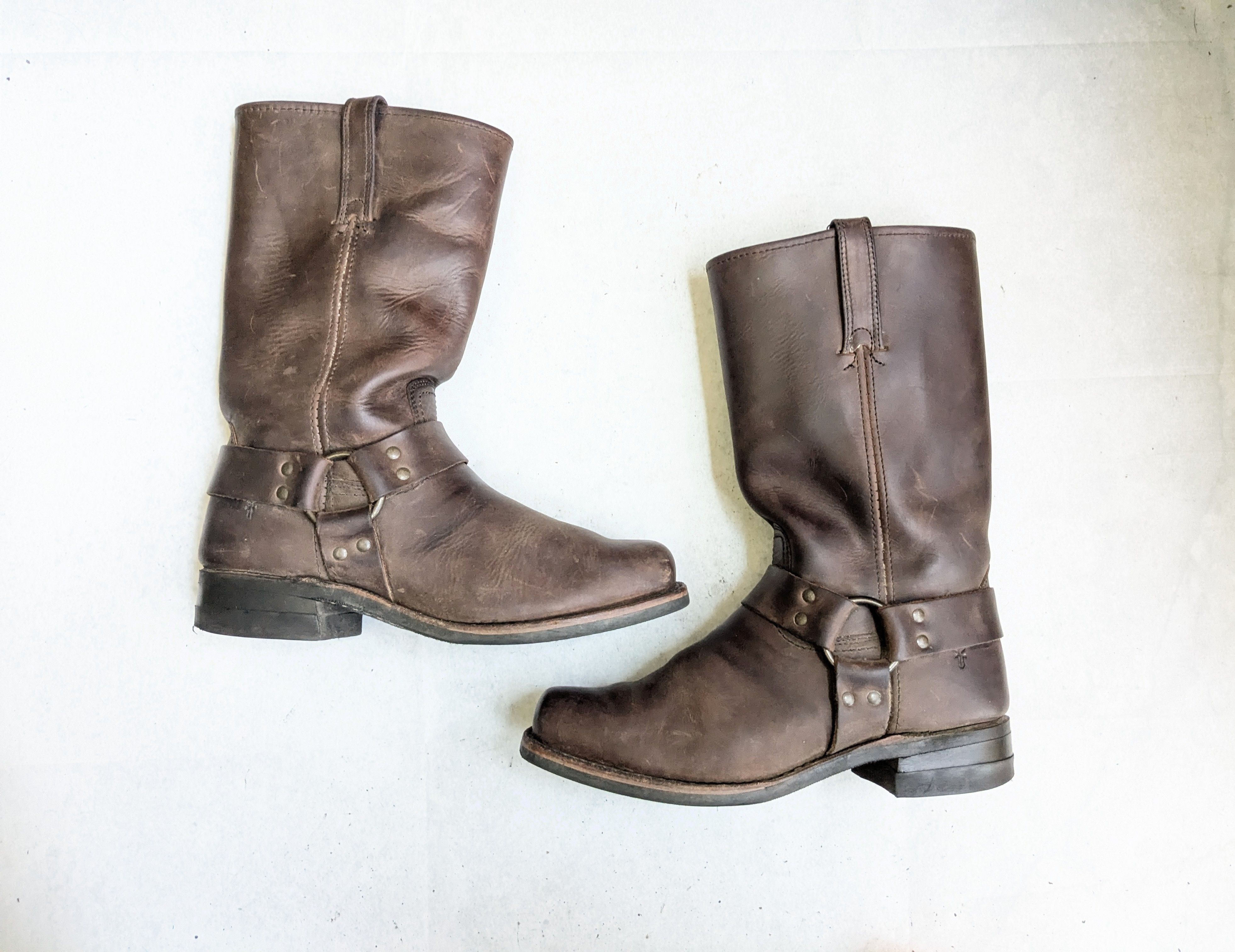 Frye Frye Harness Boots Brown 10.5 M Leather Straps Size US 10.5 / EU 43-44 - 1 Thumbnail