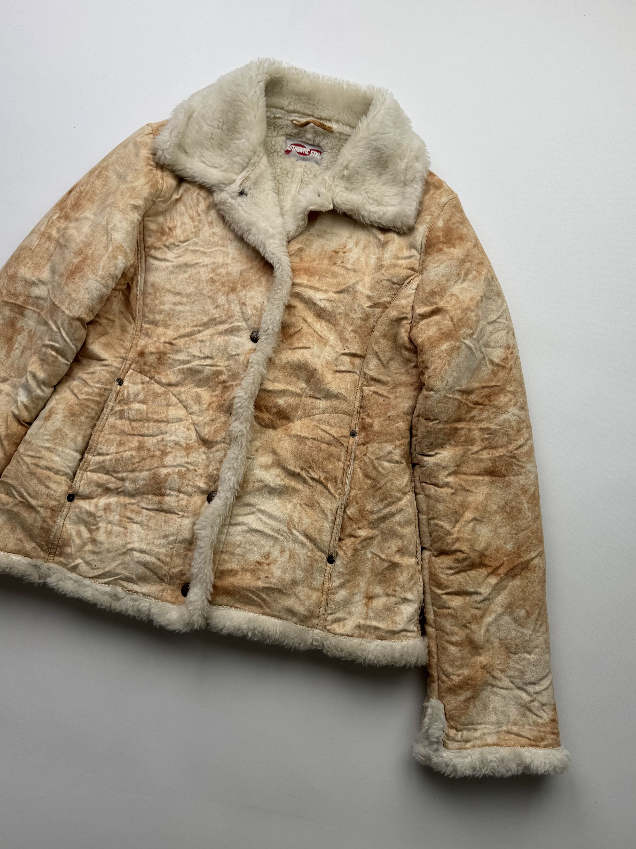 Vintage Vintage Faux Sheepskin Cropped Jacket B505(V230)E2 Size L / US 10 / IT 46 - 3 Thumbnail