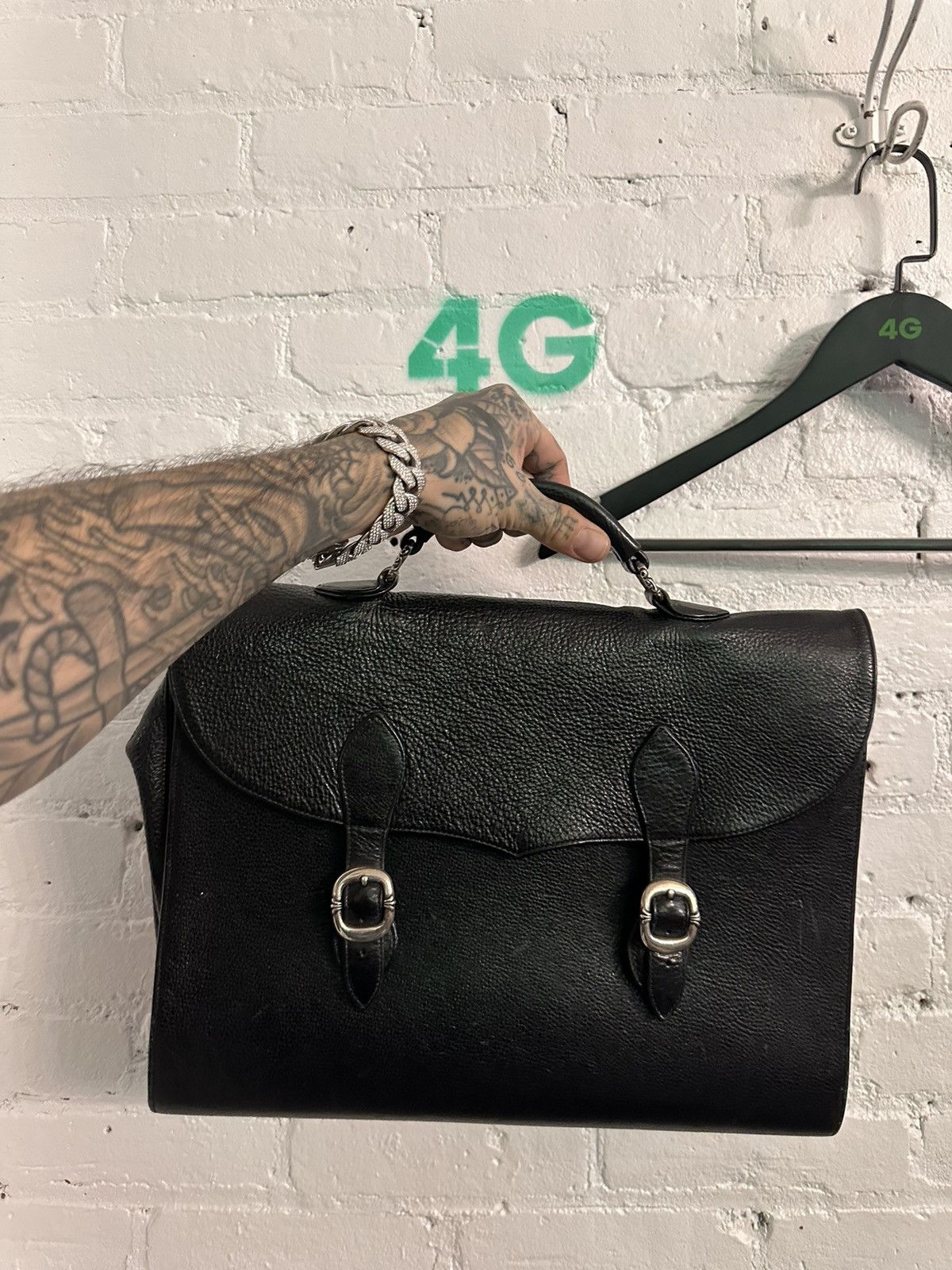 Chrome Hearts CHROME HEARTS STUDDED LEATHER BRIEFCASE BAG Size ONE SIZE - 2 Thumbnail