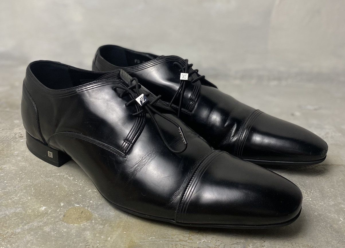 Louis Vuitton Louis Vuitton - Lace up Derby Leather Shoes Size US 8.5 / EU 41-42 - 1 Thumbnail