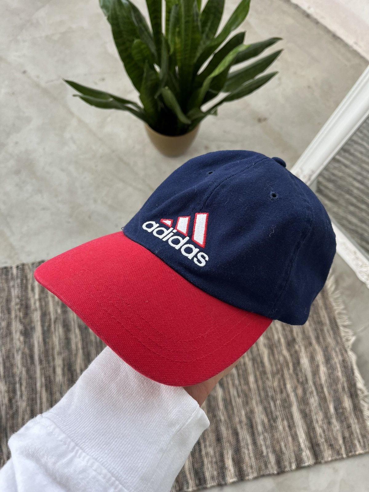 Adidas × Vintage Vintage Adidas Perfomance Cap Y2K Red Navy Hat sk8 rare Size ONE SIZE - 1 Thumbnail