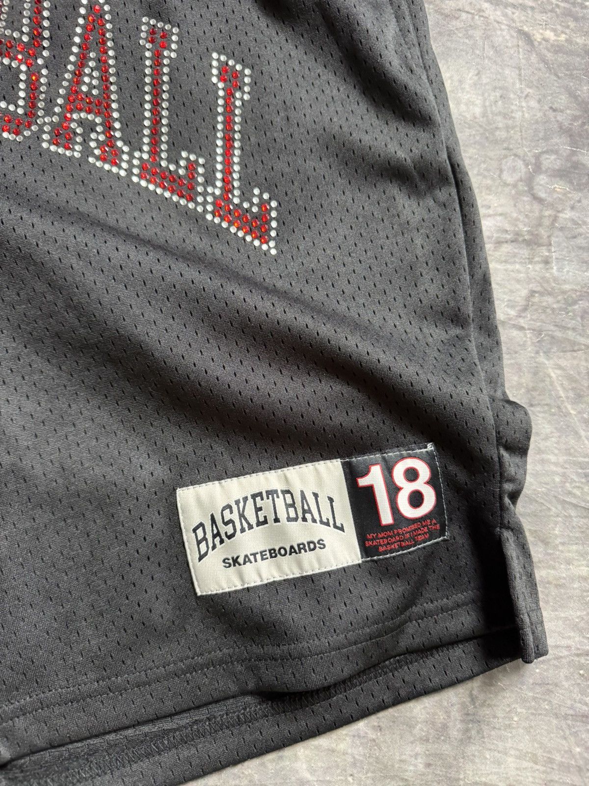 Heron Preston Basketball Skateboards Crystal Mesh Shorts in Black Size US 32 / EU 48 - 5 Thumbnail