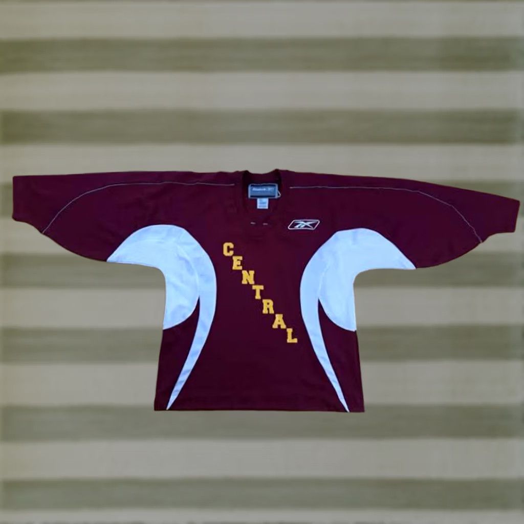 Reebok Reebok CCM Printed Hockey Jersey L Men Burgundy Central Michigan Chippewas Sweatshirt Pullover 29in Long 25-26in Chest Size US L / EU 52-54 / 3 - 1 Thumbnail