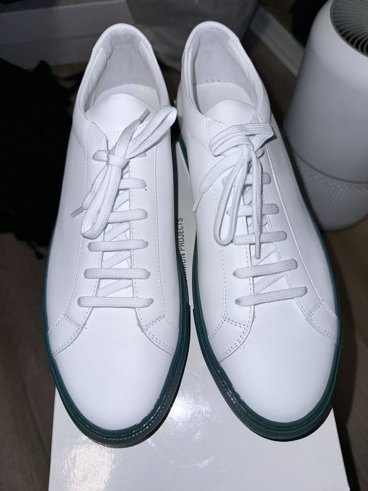 Common Projects Common Projects Original Achilles Low Wht/Green Size US 10 / EU 43 - 3 Thumbnail