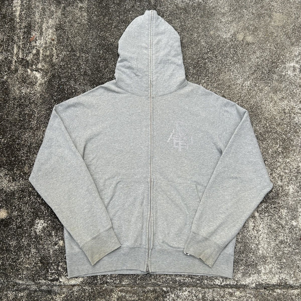 Bape × Swarovski Vintage Bape Swarovski College Logo Full Zip Hoodie Size US M / EU 48-50 / 2 - 3 Thumbnail