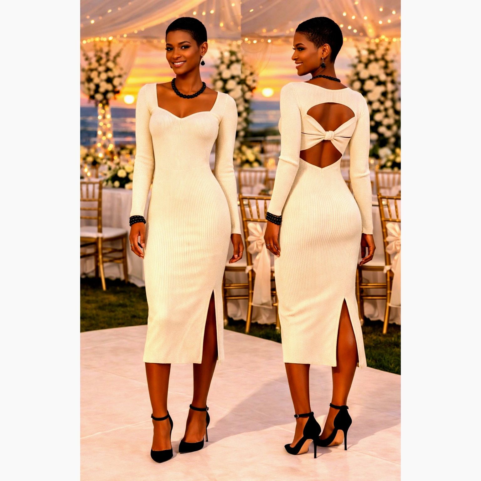 Other Skin Worldwide Mariana Cut Out Dress - Sable - size S Size S / US 4 / IT 40 - 1 Thumbnail