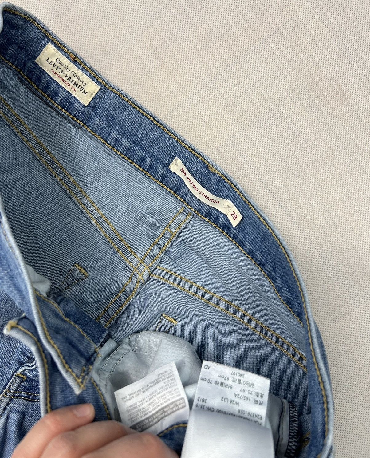 Levi's Spodnie Levi’s 314 Shaping Straight Baby Blue Premium Jeans Size 28" / US 6 / IT 42 - 5 Thumbnail