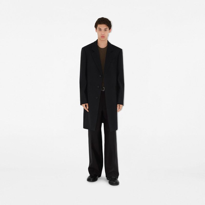 Burberry o1w1db10326 Wool Tailored Coat in Black Size US L / EU 52-54 / 3 - 2 Thumbnail