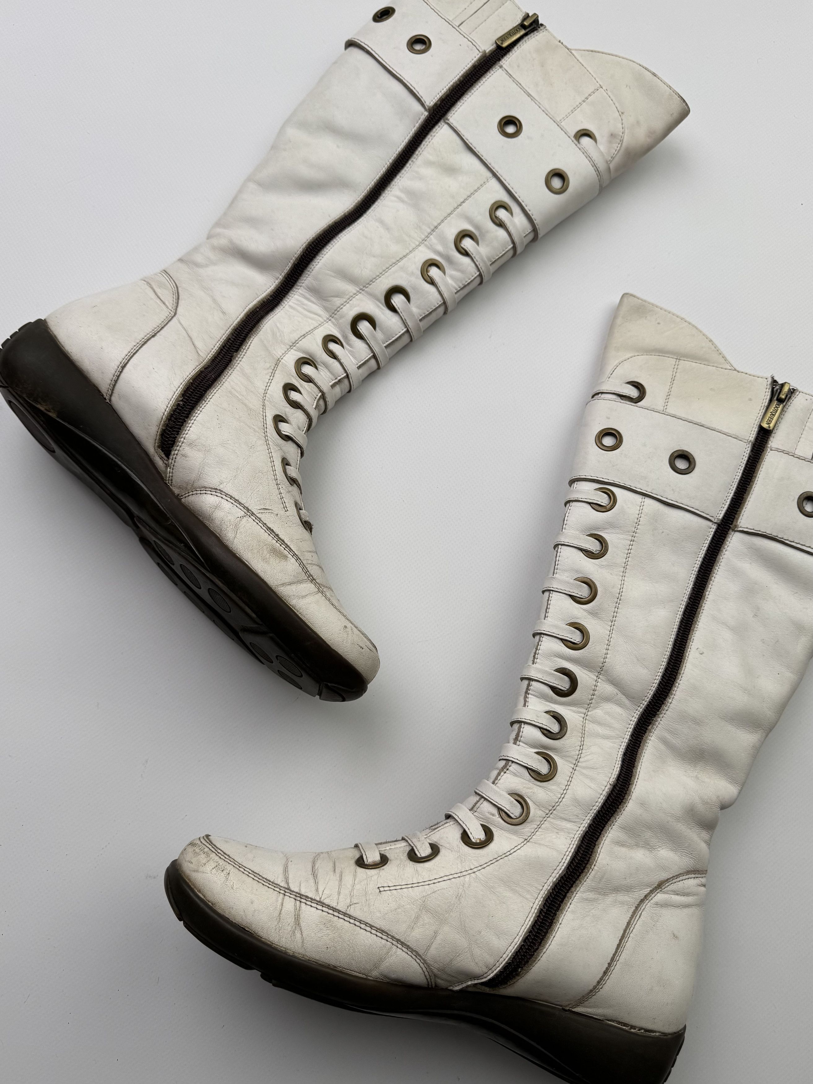 Other Vintage Leather Boots With Wide Belts B519(V526)E2 Size US 9 / IT 39 - 6 Thumbnail