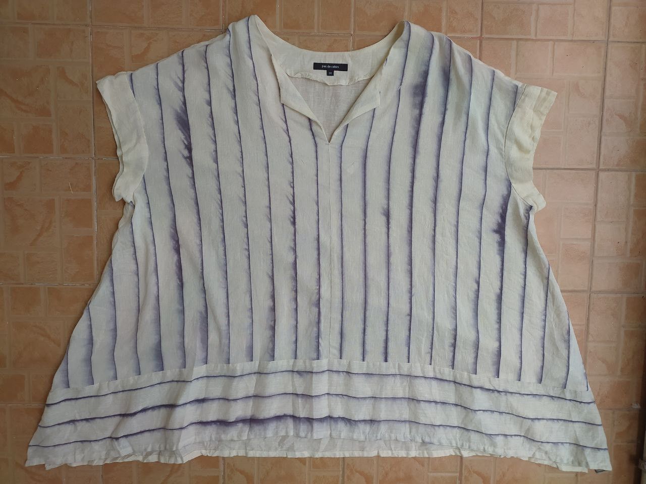 Pas de Calais PAS DE CALAIS STRIPED LINEN BLEND BLOUSE SHIRT SIZE 36 Size M / US 6-8 / IT 42-44 - 1 Thumbnail
