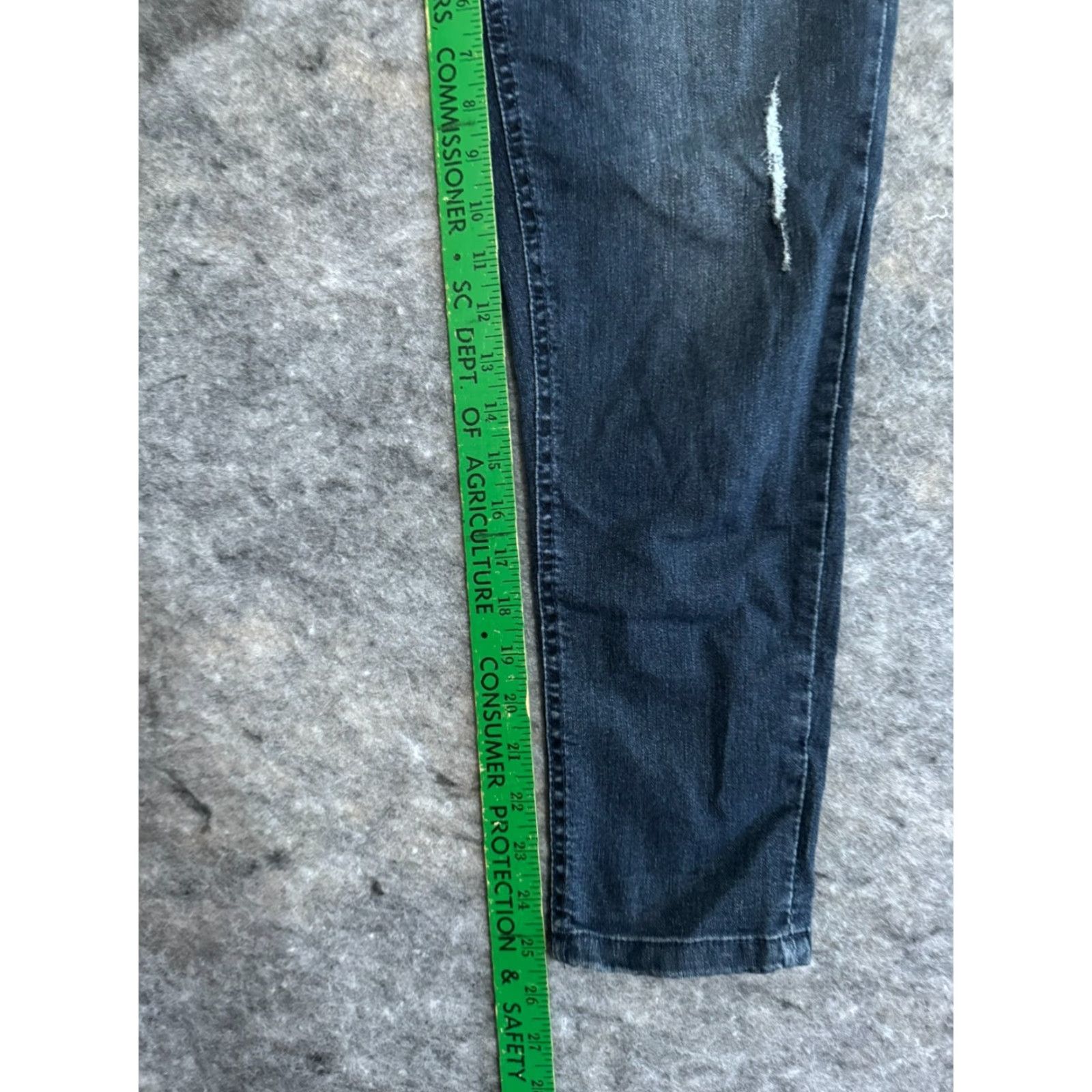 Vintage Democracy Jeans Womens 8 Blue Straight Leg Denim 5-Pocket Slimming Stretch Regular Rise Mid Blue Women Jeans Size 30" / US 8 / IT 44 - 4 Thumbnail