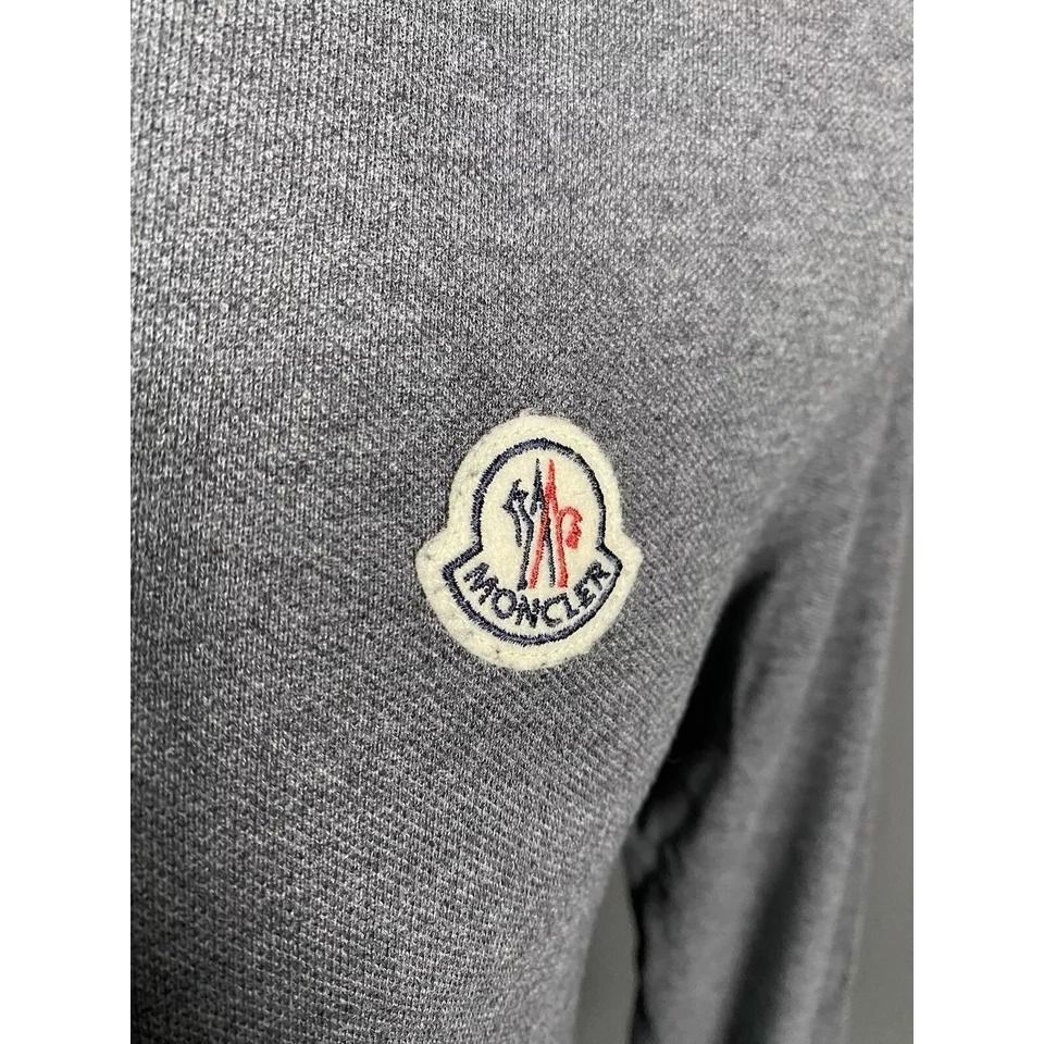 Moncler Moncler Maglia Men's Gray Collared Polo Longsleeve Sweater S Size US M / EU 48-50 / 2 - 8 Thumbnail
