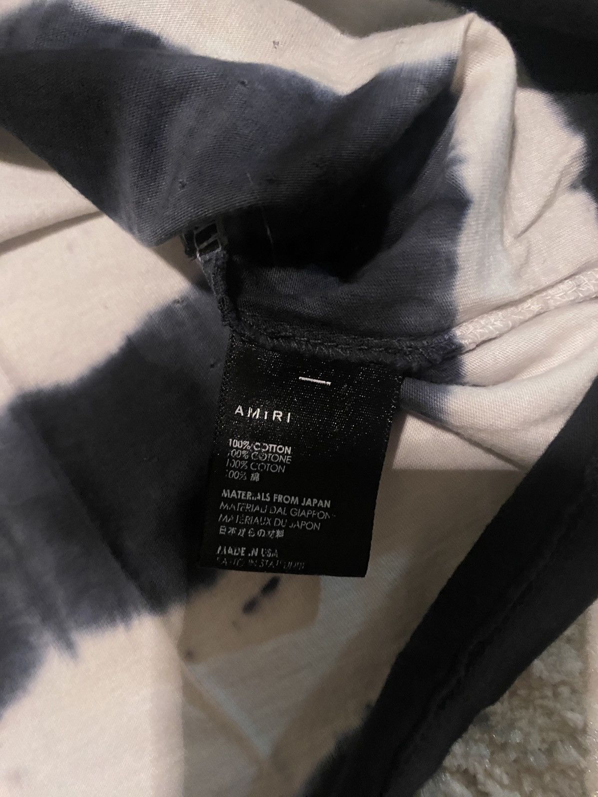 Amiri Amiri Shotgun Tie Dye Tshirt White-Black Size US XL / EU 56 / 4 - 4 Thumbnail