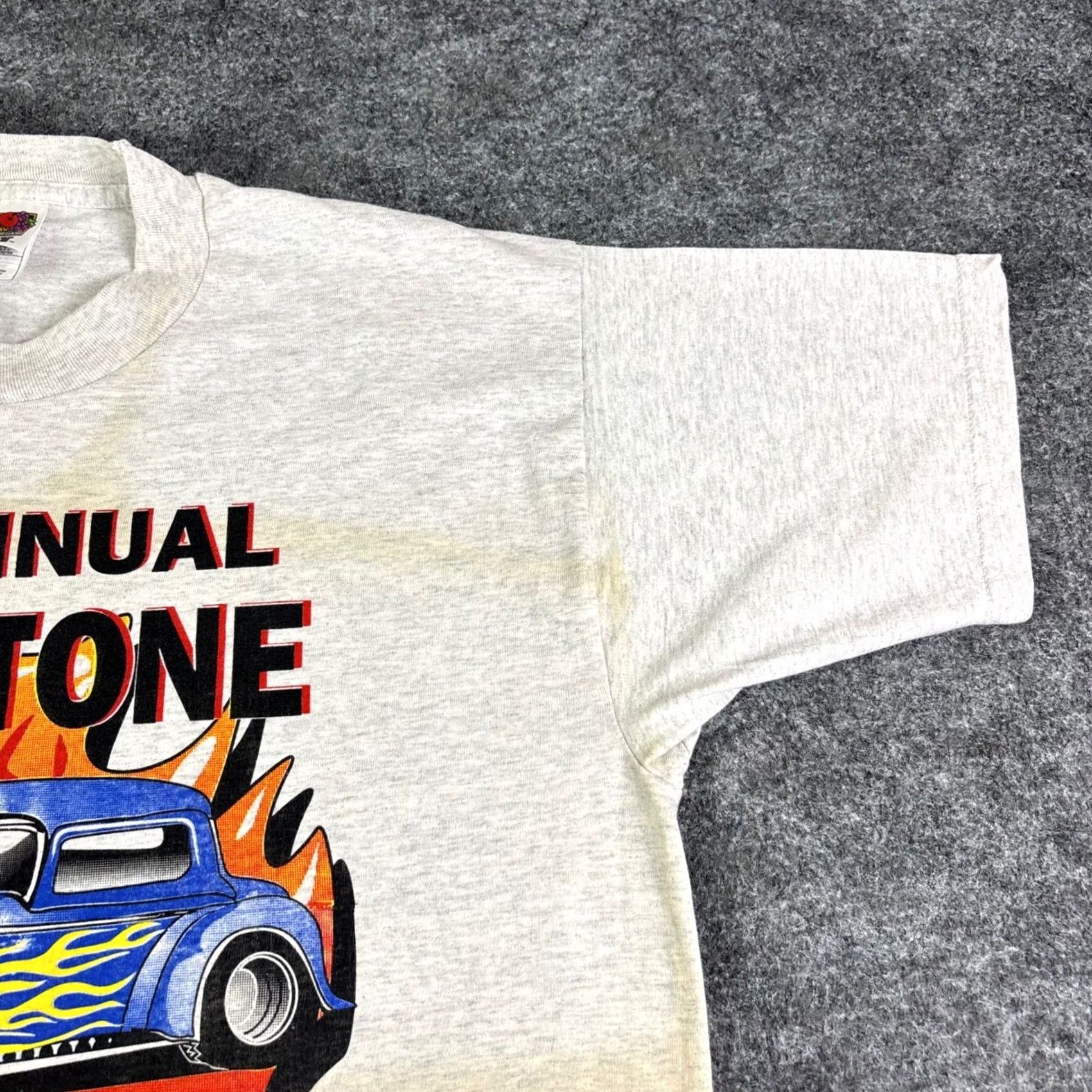 Fruit Of The Loom VINTAGE Keystone National Street Rod Jamboree T-Shirt Gray L 1990s Mens Rockabilly Graphic Tee Size US L / EU 52-54 / 3 - 7 Thumbnail