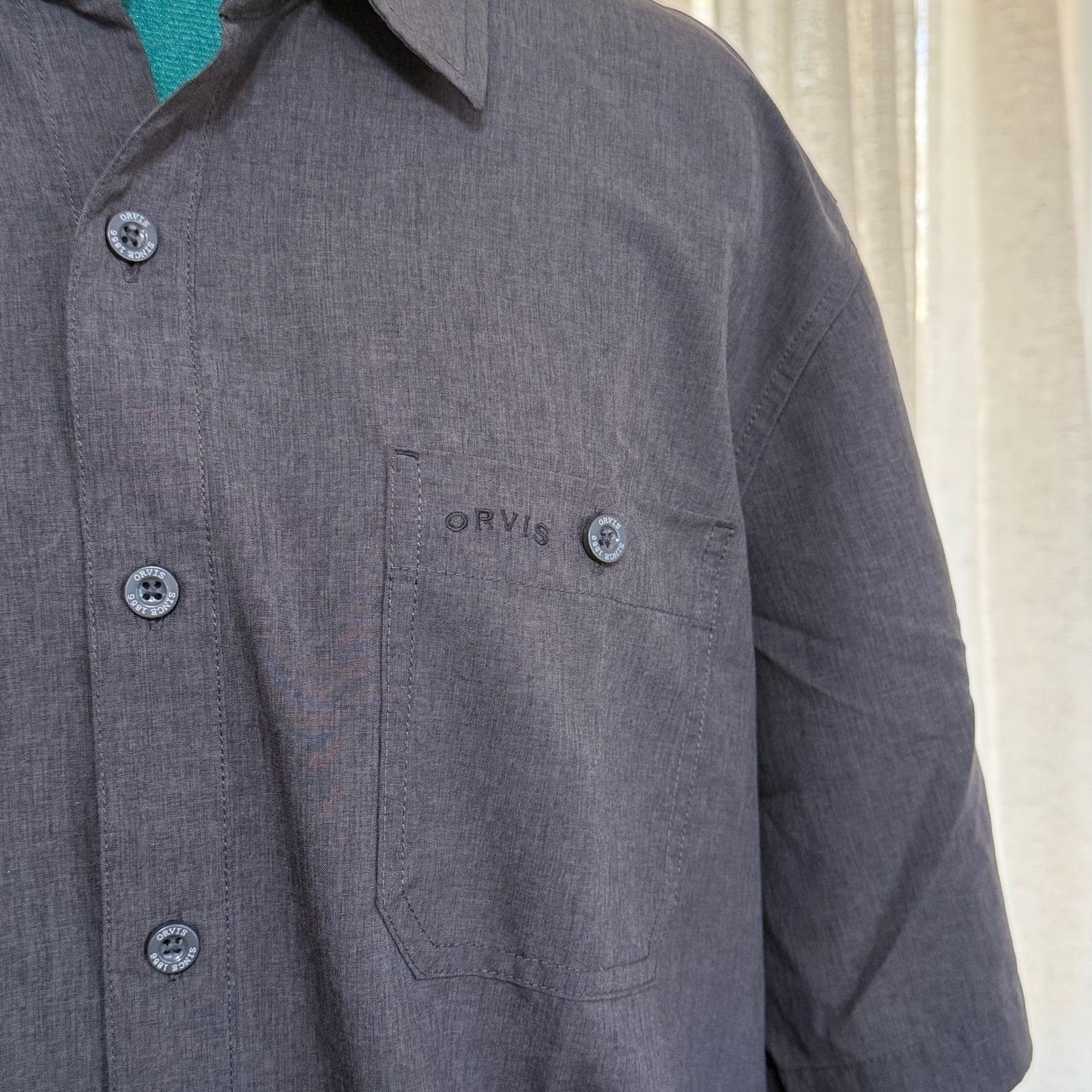 Orvis Orvis Short Sleeve Button-Down Shirt | Sz L Size US L / EU 52-54 / 3 - 3 Thumbnail