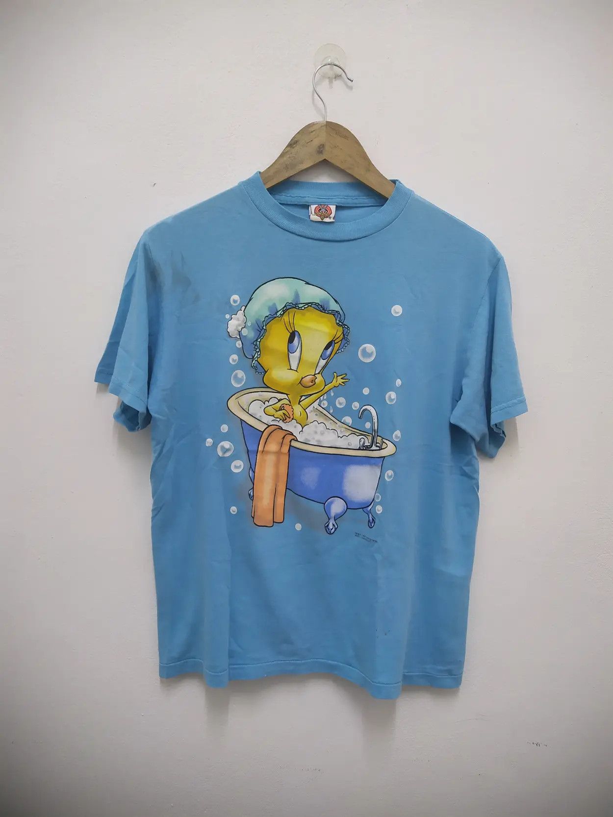 Vintage VTG 1997 Looney Tunes Tweety Bird Bathtub T-Shirt Size US M / EU 48-50 / 2 - 1 Thumbnail