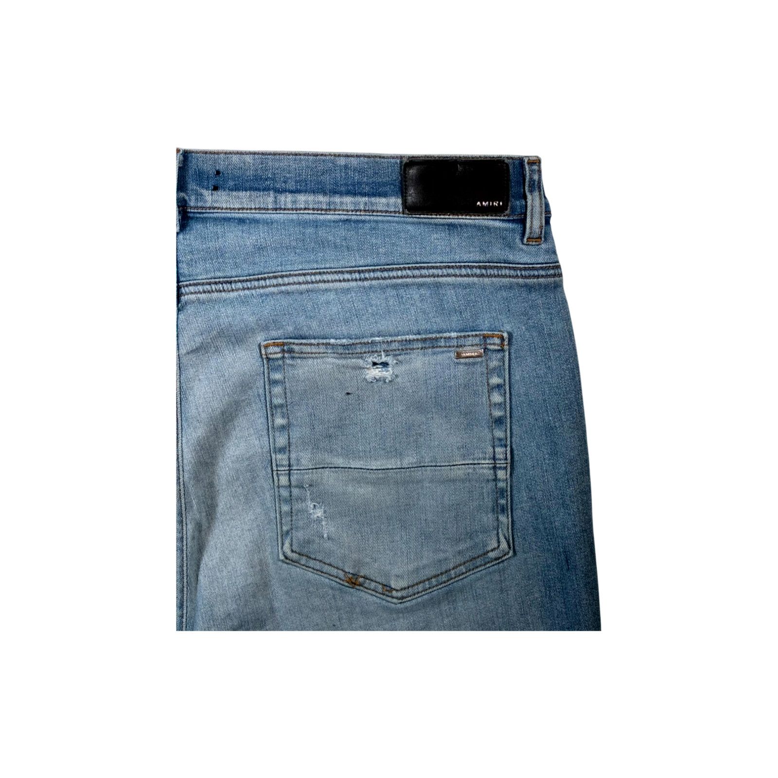 Amiri Amiri Paisley Patchwork Light Wash & Orange Jeans Size US 40 / EU 56 - 3 Thumbnail