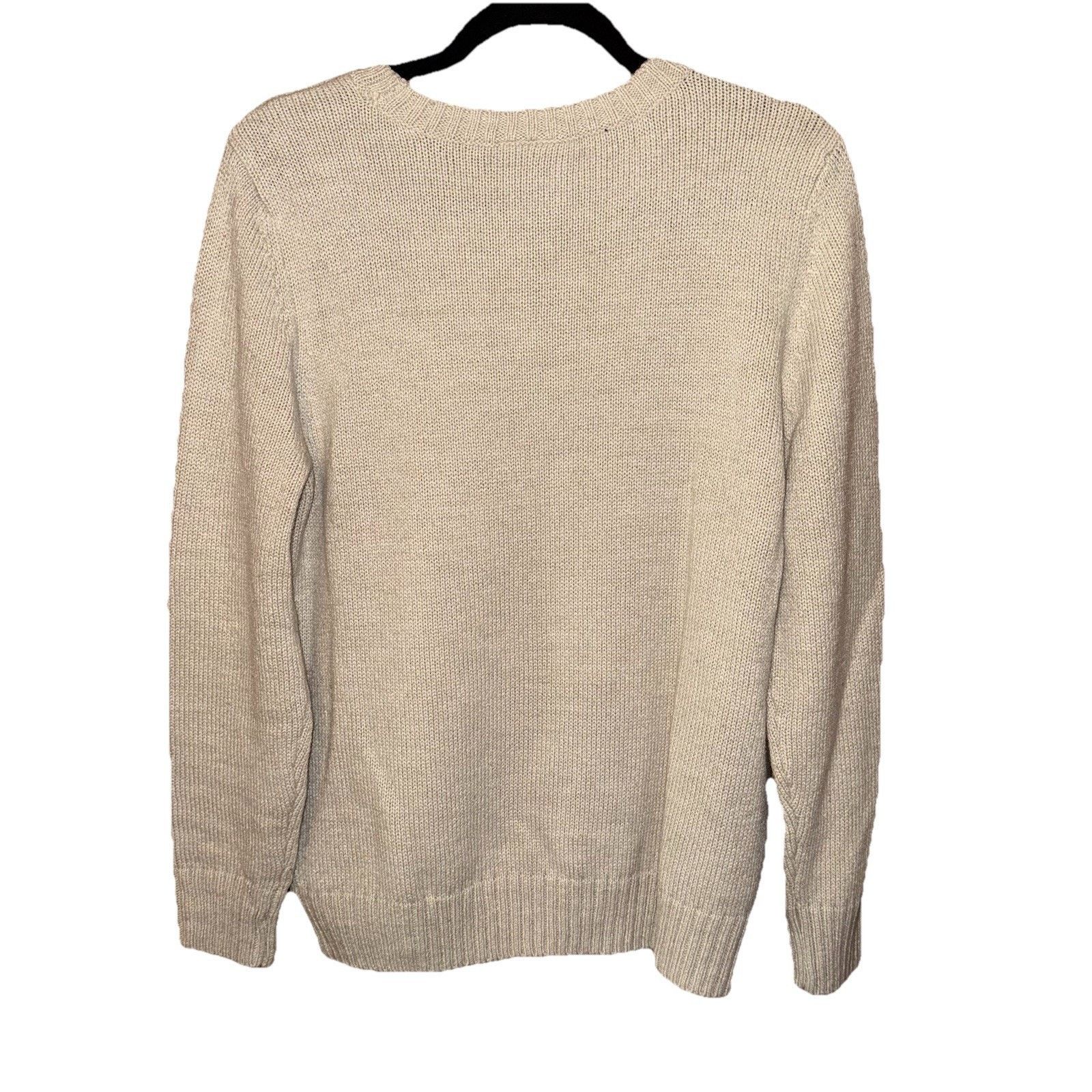 St. Johns Bay St. John's Bay Beige Sweater Colorful Polka-Dots, Size Large Size L / US 10 / IT 46 - 2 Thumbnail