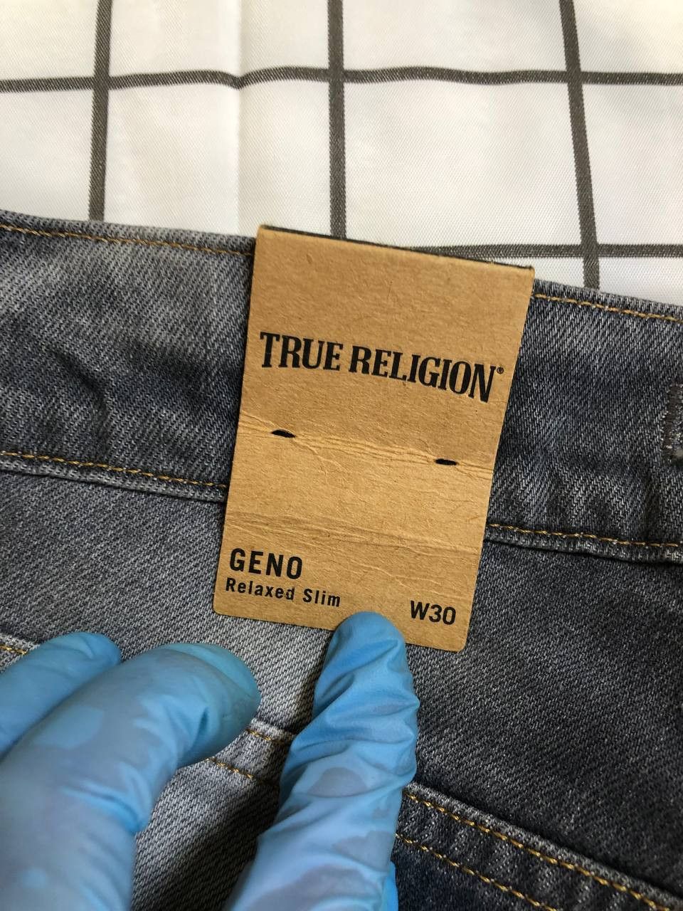 True Religion True Religion Geno Relaxed Slim Vintage Straight Jeans Size US 30 / EU 46 - 17 Thumbnail