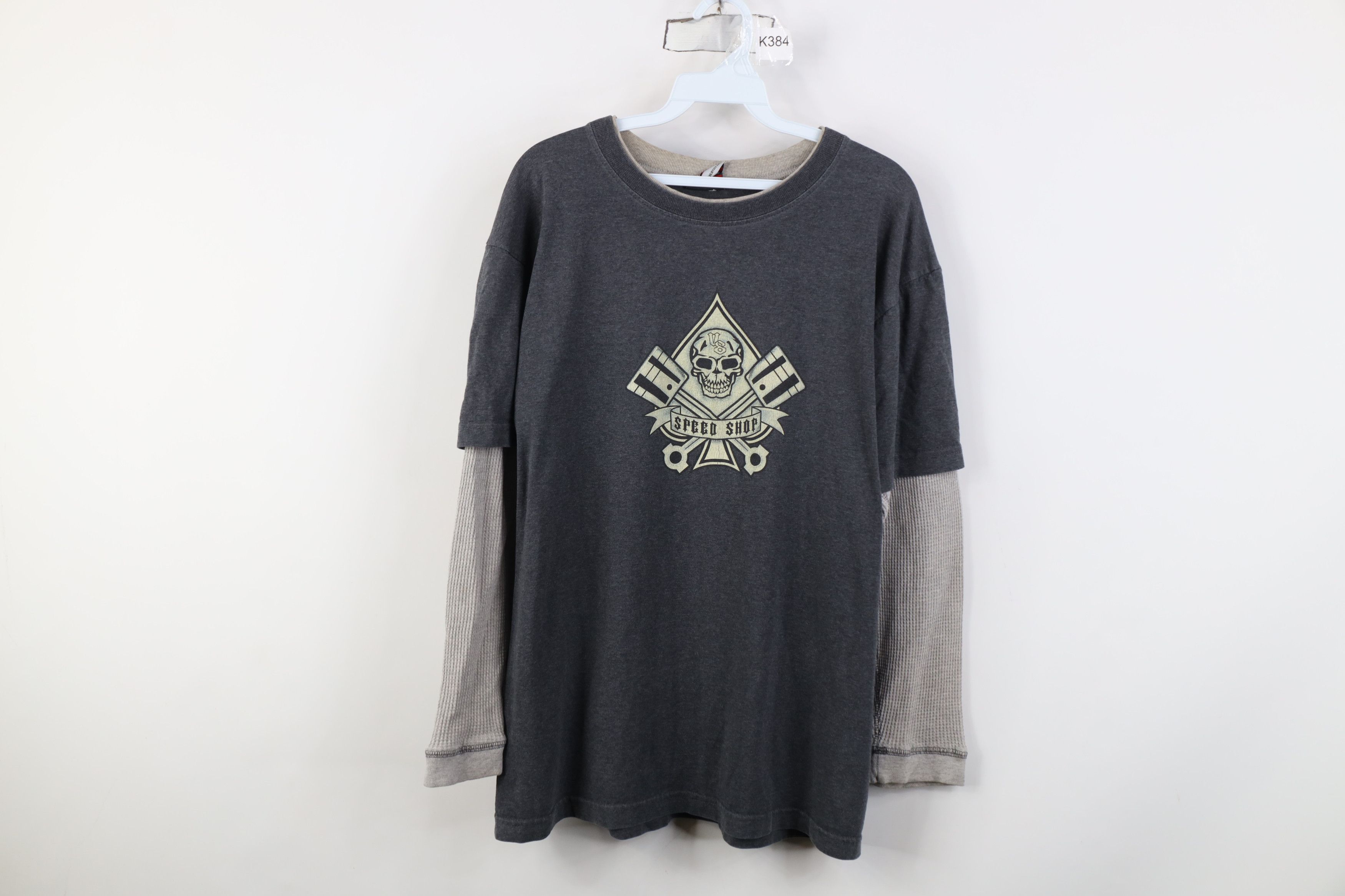 Vintage Vintage Y2K Streetwear Thermal Knit Long Sleeve T-Shirt Size US M / EU 48-50 / 2 - 1 Thumbnail