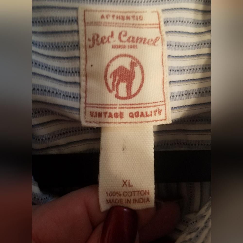 Designer Vintage Red Camel Button Down Shirt Size XL Size US XL / EU 56 / 4 - 3 Thumbnail