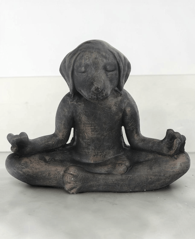 Other Meditating Dog Solid Cast Stone Statue - Zen Garden Decor Size ONE SIZE - 1 Thumbnail