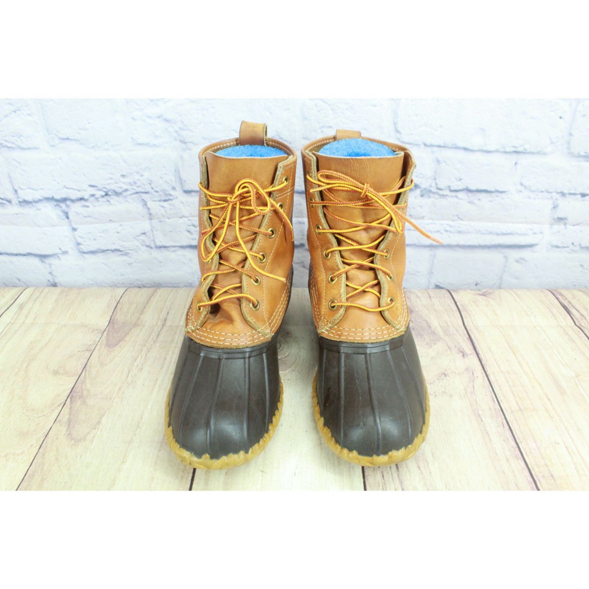 L.L. Bean Vintage LL Bean Women’s Lace-Up Duck Boots Brown Leather Size US 6 / IT 36 - 4 Thumbnail
